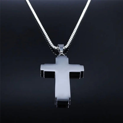 Cross Chain Necklace Stainless